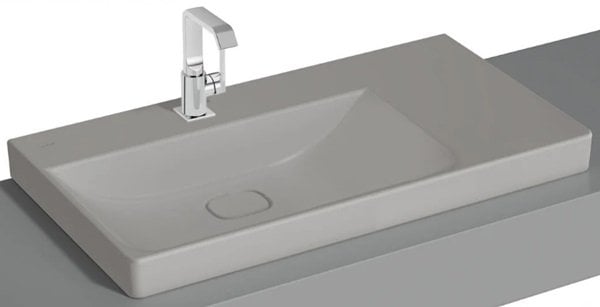 Vitra 7528B076-0937 Metropole Çanak lavabo, 90cm Mat Taş Gri.